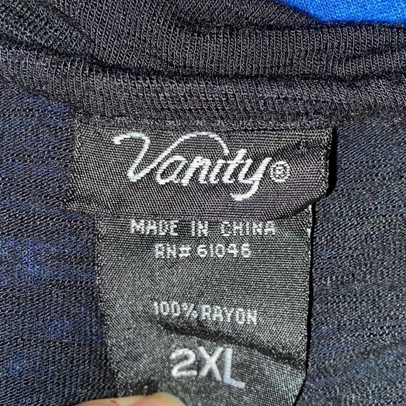 Vanity Sleeveless Black Bedazzled Cross Coverup 2XL - Picture 2 of 3